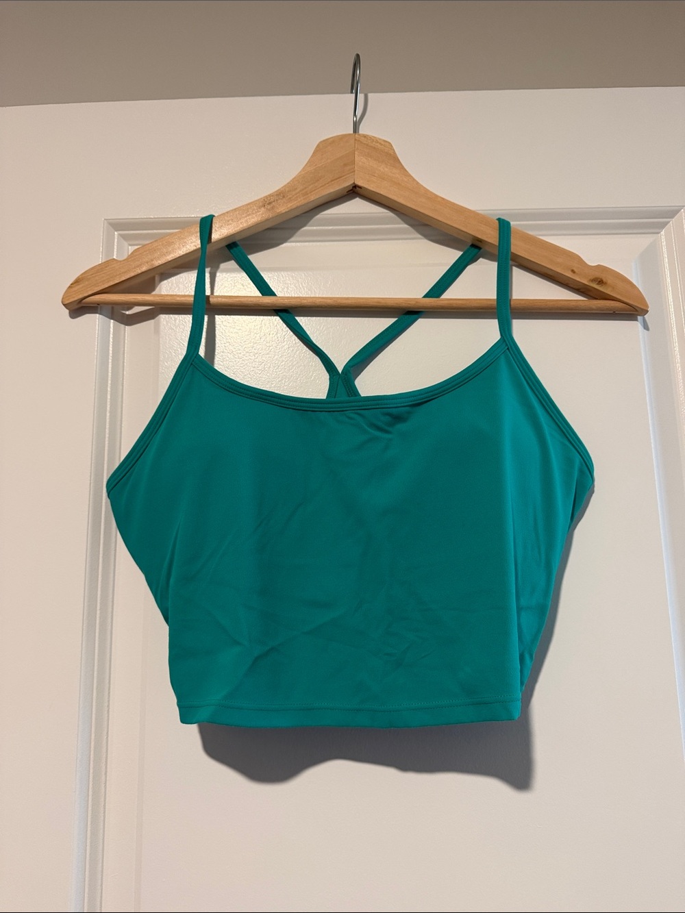 Comfrt strap tank, size small, aqua